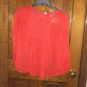 Orange floral Light Weight Top